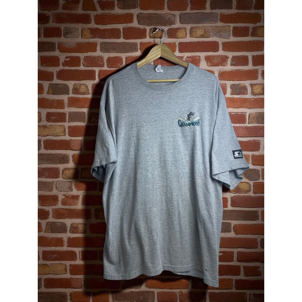 Vintage Florida Marlins 1997 World Series Champions T-Shirt - Starter - Size XL